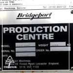 دستگاه CNC فرزعمودی 5محور BRIDGEPORT انگلستان مدل 5AXE-400 -لیبل