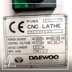 دستگاه cnc تراش افقی 2محور DAEWOO کره ای مدل PUMA12L- لیبل